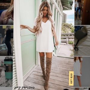 Lulus freestyle shift white dress